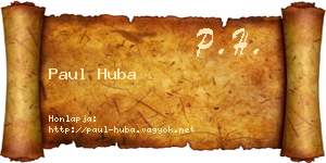 Paul Huba névjegykártya